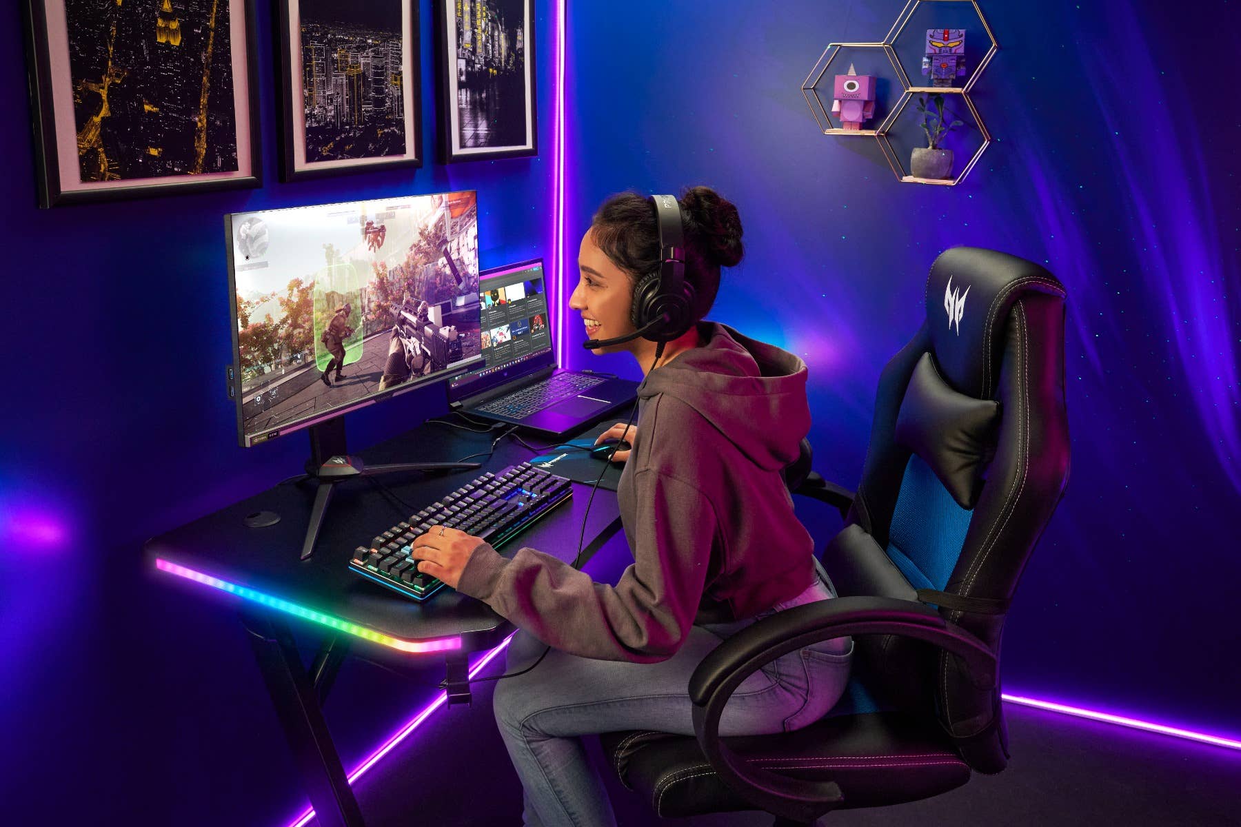 Bureau de jeu Predator Rift RGB - Image 10